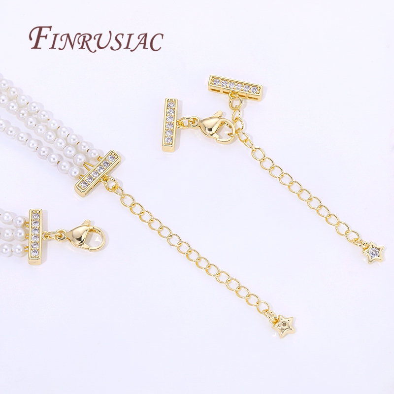 18K Vergoldete 3-reihige Perle – Pearl Trim Chain Bewertung und Preis