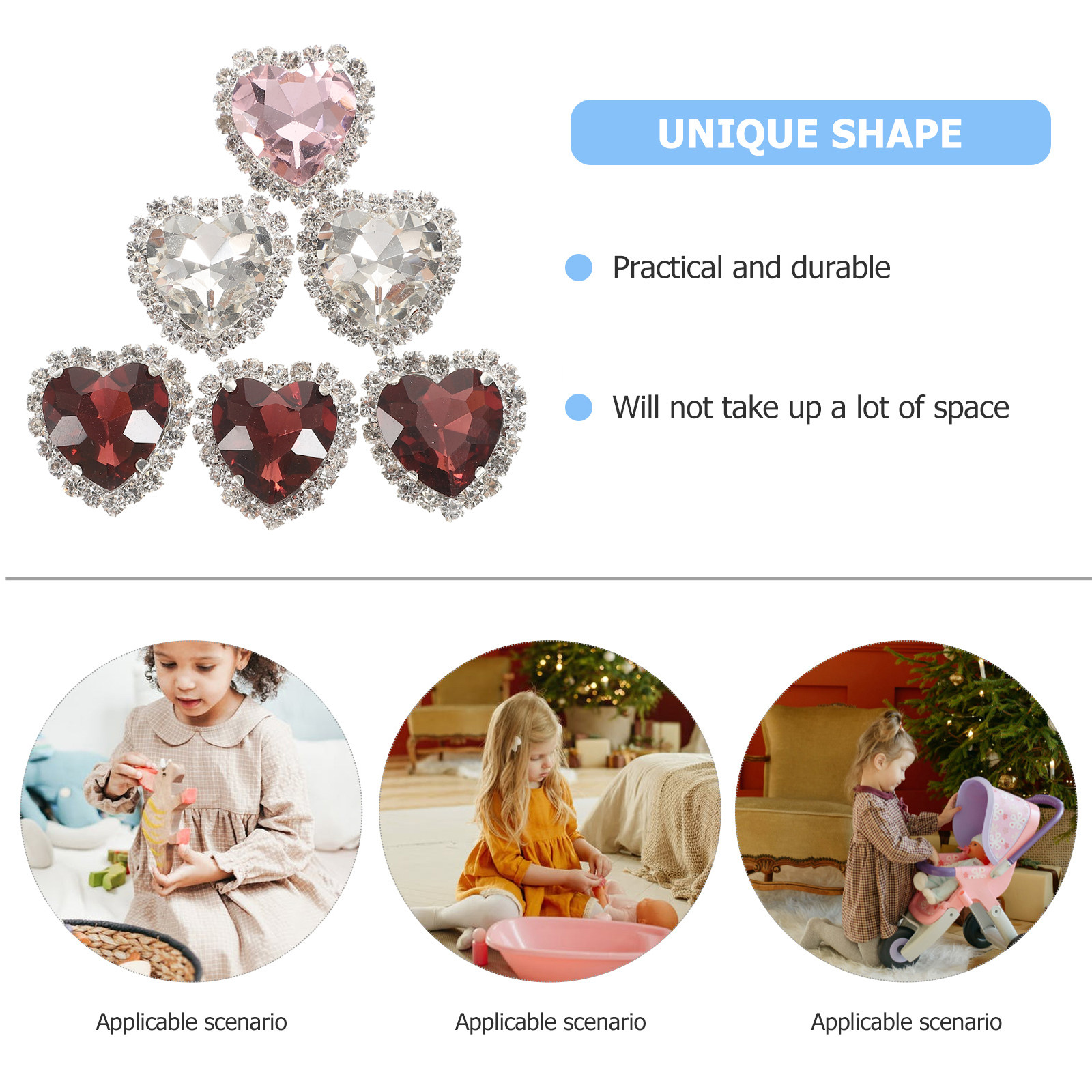 30 Stück Herz-Näh-Strasssteine – Embellishment Glue Craft Bewertung und Preis
